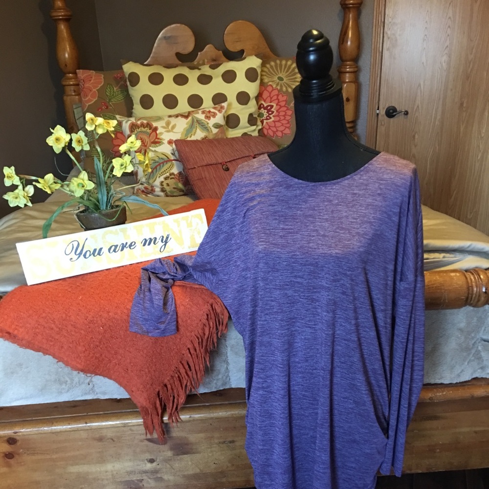 Heathered purple athletic tunic by Lucy size 2X